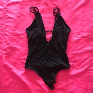 Express deep v body suit